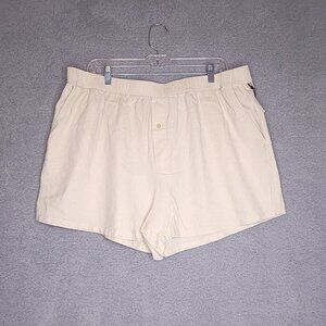 Treasure & Bond Womens Casual Shorts Beige‎ Linen Blend Pockets Button 1X New